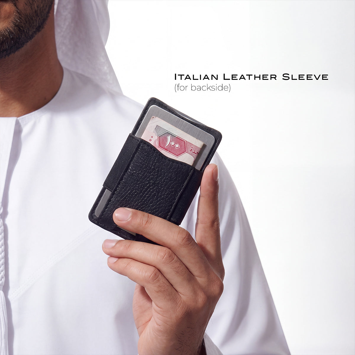 NETIC Crystal Wallet Proud UAE Edition with its Italian leather card sleeve